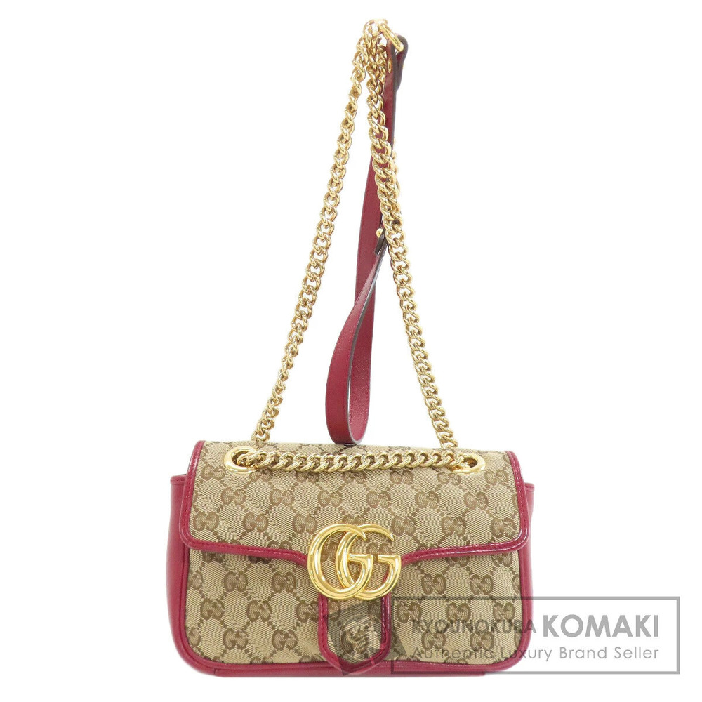 Gucci GG Marmont Shoulder Bag Canvas Calfskin